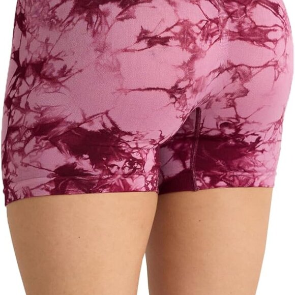 Intensify Women's Purple High-Waist Seamless Workout Shorts for Yoga, Running, G - Picture 6 of 7